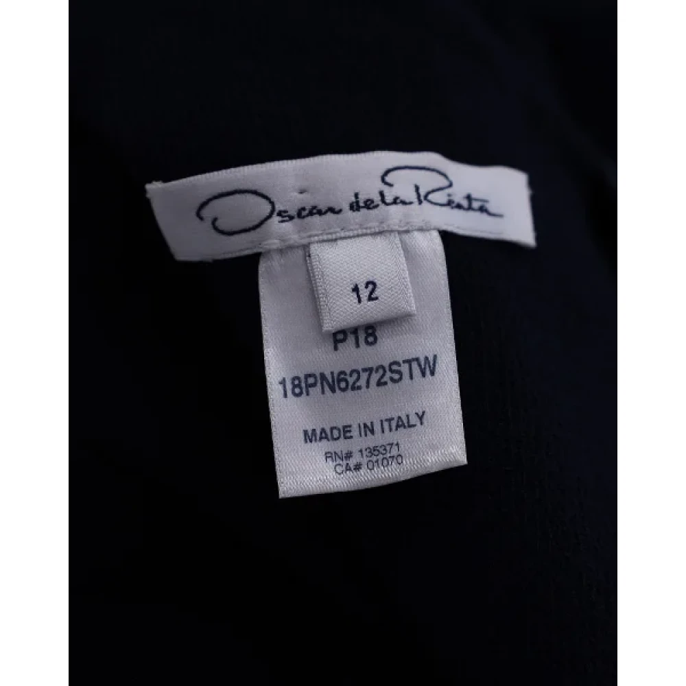 Oscar De La Renta Pre-owned Wool dresses Blue Dames