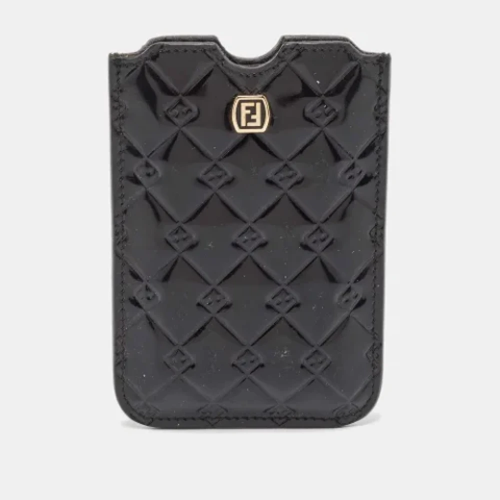 Fendi Vintage Pre-owned Leather home-office Black Dames
