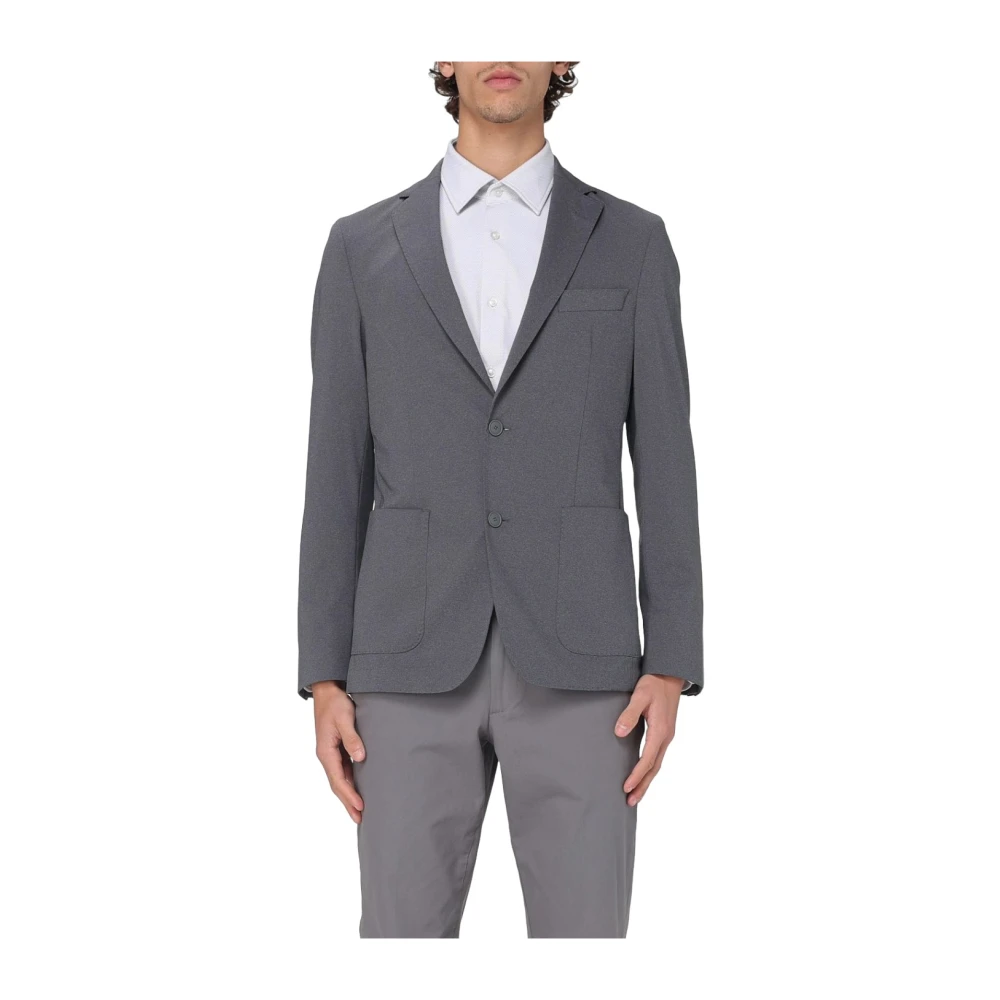 Hugo Boss Stretch Technische Stof Jas Gray Heren