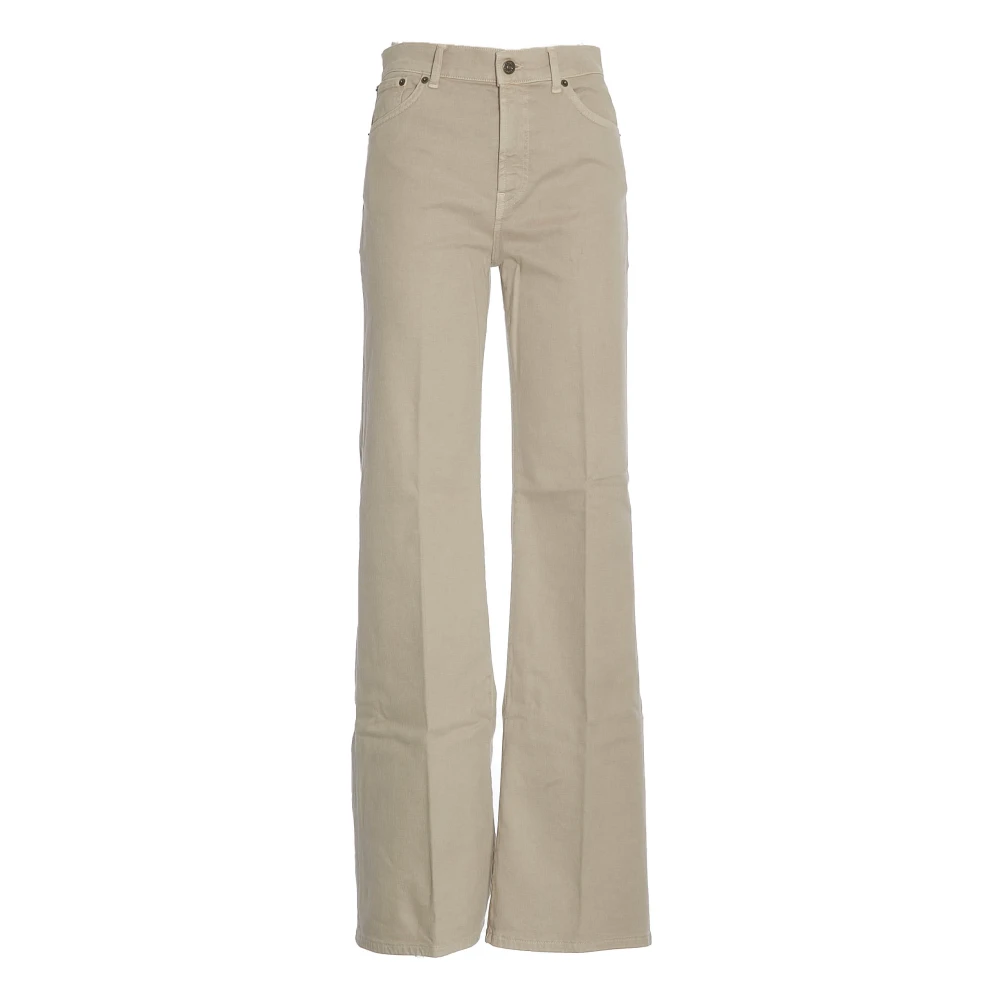 Dondup Wide Leg Jeans Colonial Aw24 Brown Dames