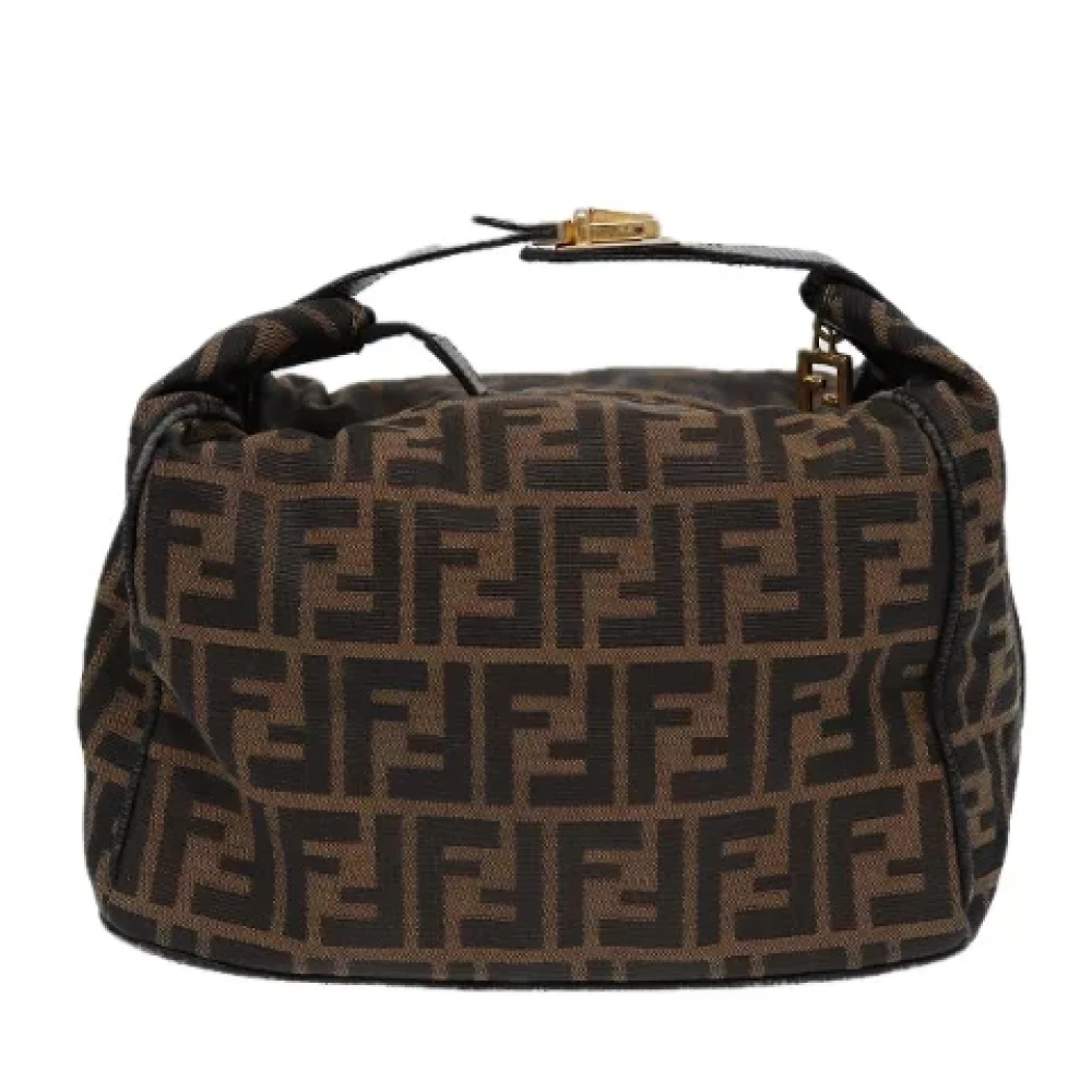 Fendi Vintage Pre-owned Canvas pouches Brown Dames