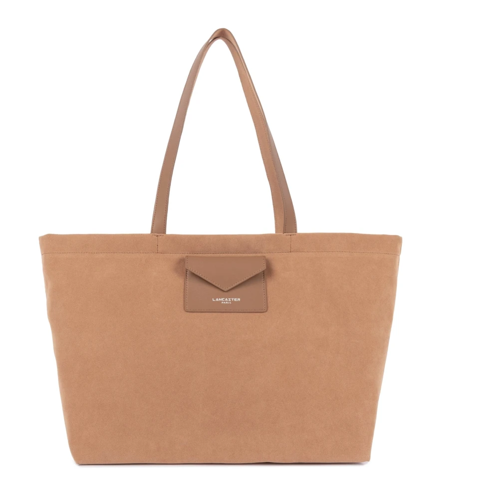 Lancaster Brown Shopping Bags, Female, One Size, Large Tote Bag Suédine Kba