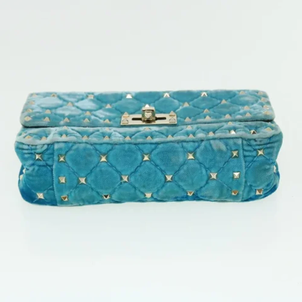 Valentino Vintage Pre-owned Velvet handbags Blue Dames