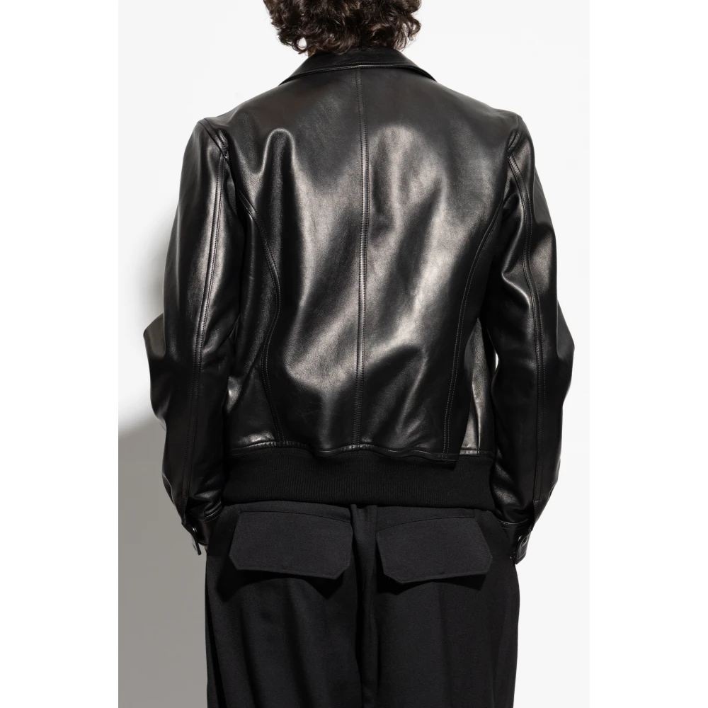 Tom Ford Leren jas Black Heren