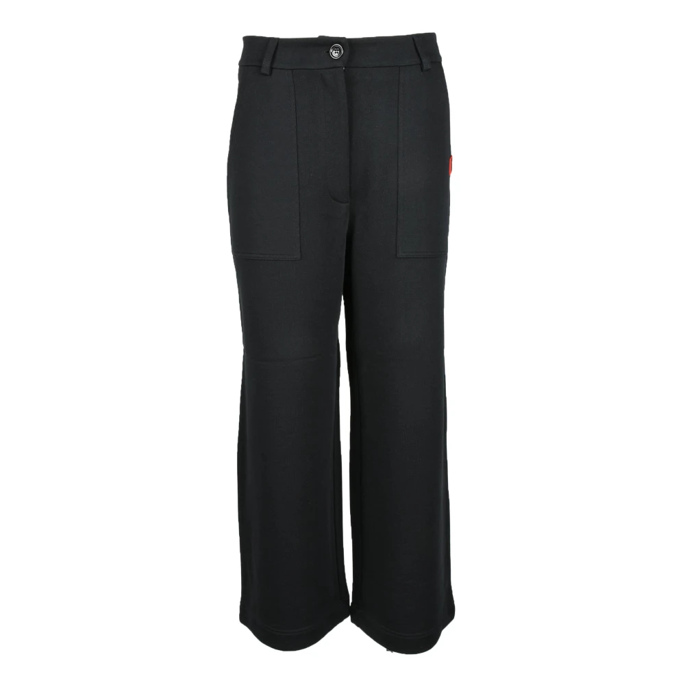 Love Moschino Katoenen Stijlvolle Broek Black Dames