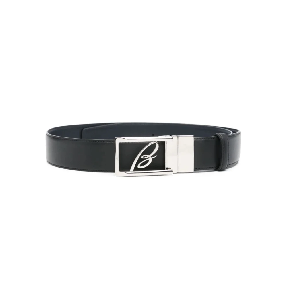 Brioni Casual Zwarte Riem Black Heren