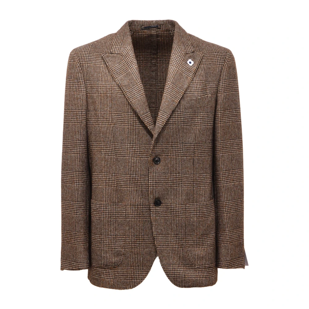 Lardini Men's Brown Wool Blend Jacket - Blazers - Xl - Jackets