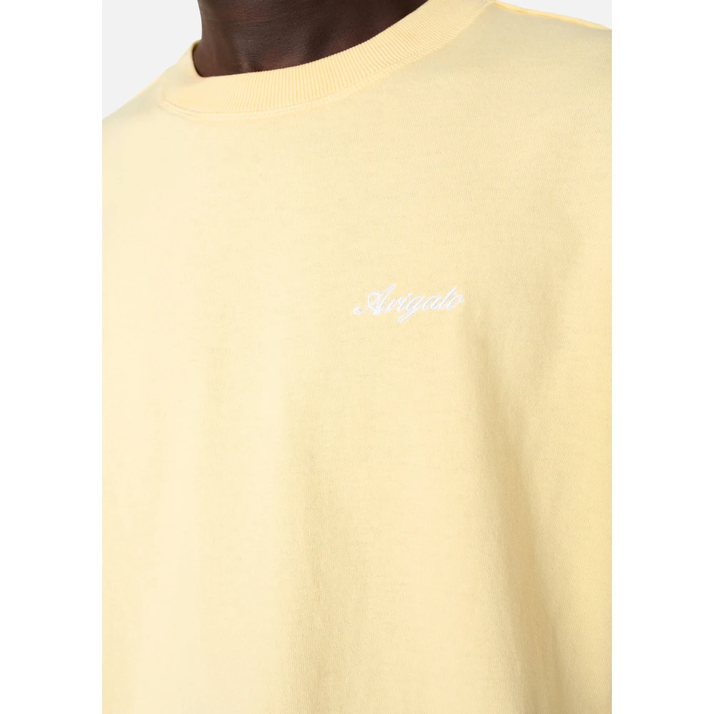Axel Arigato Honor Washed T-Shirt Yellow Heren