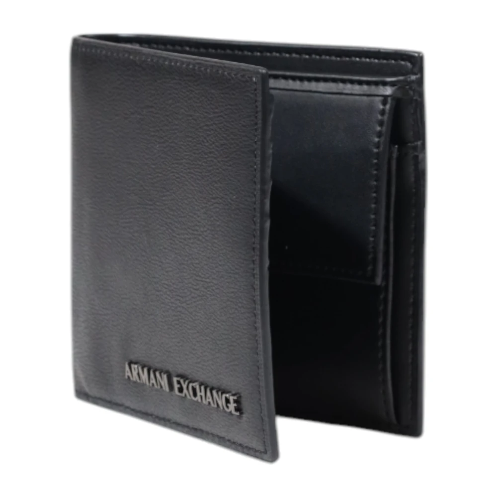 Armani Exchange Polyester Portemonnee Collectie Zonder Heren Portemonnee Black Heren