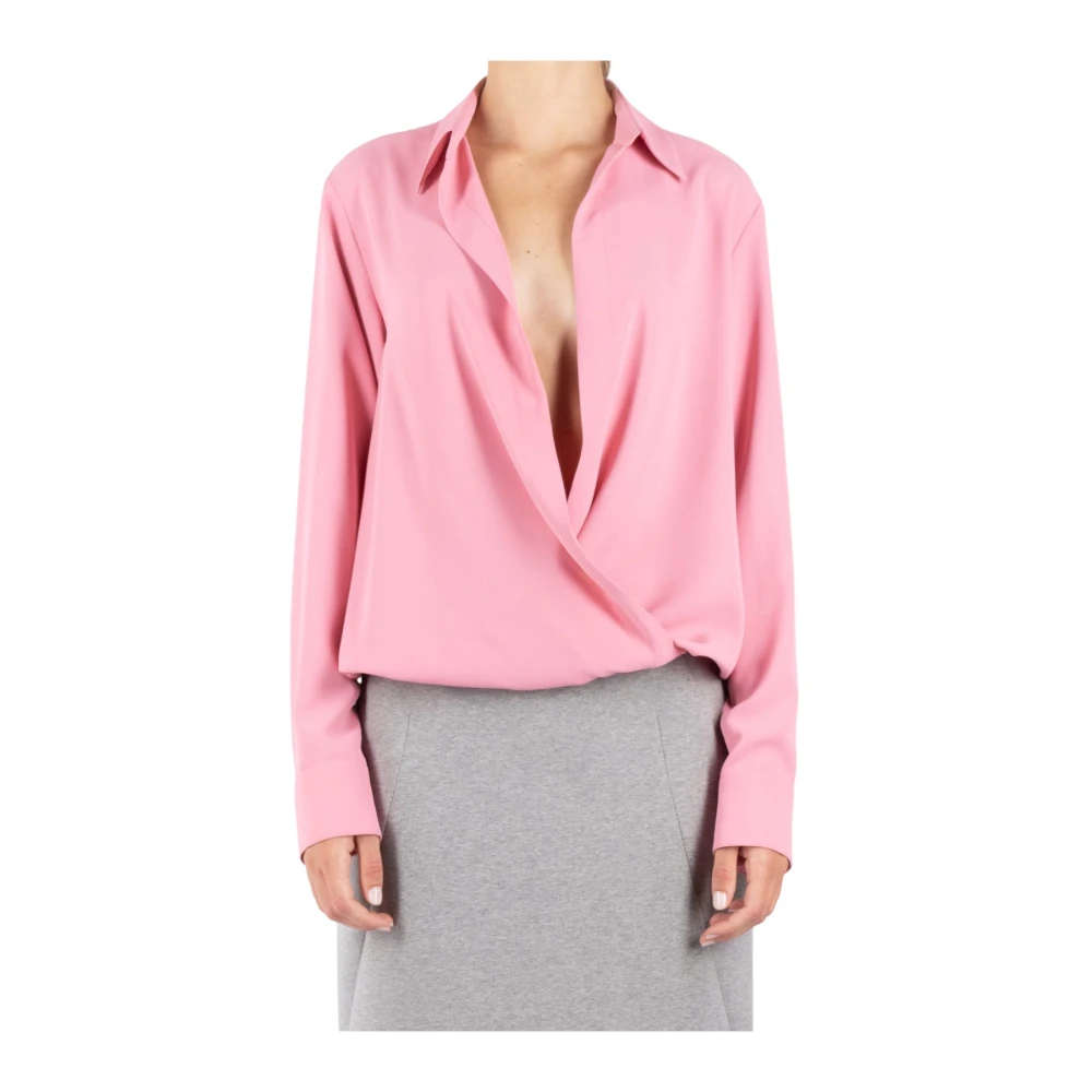 Dries Van Noten Roze Polyester Shirt Pink Dames
