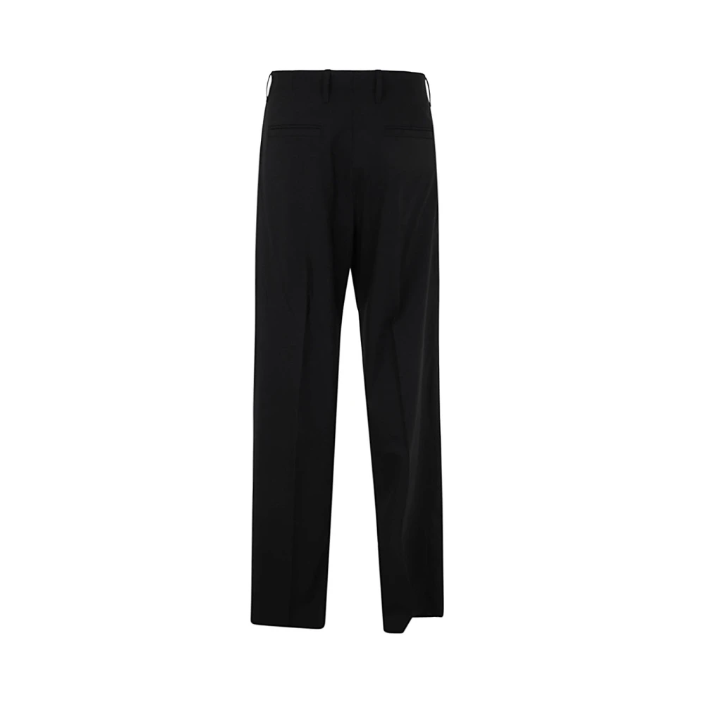 Versace Formele Broek Losse Pasvorm Black Heren
