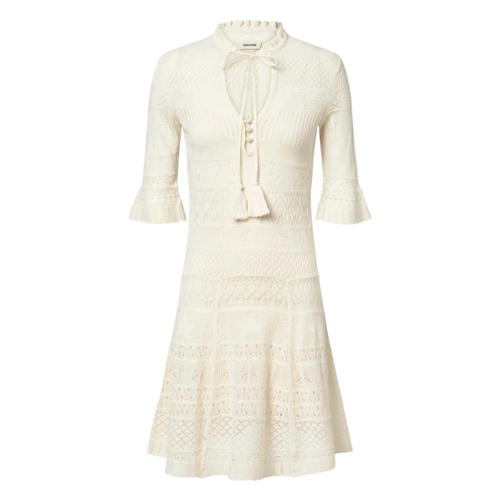 Zadig & Voltaire Women's Beige Crochet Maxi Dress