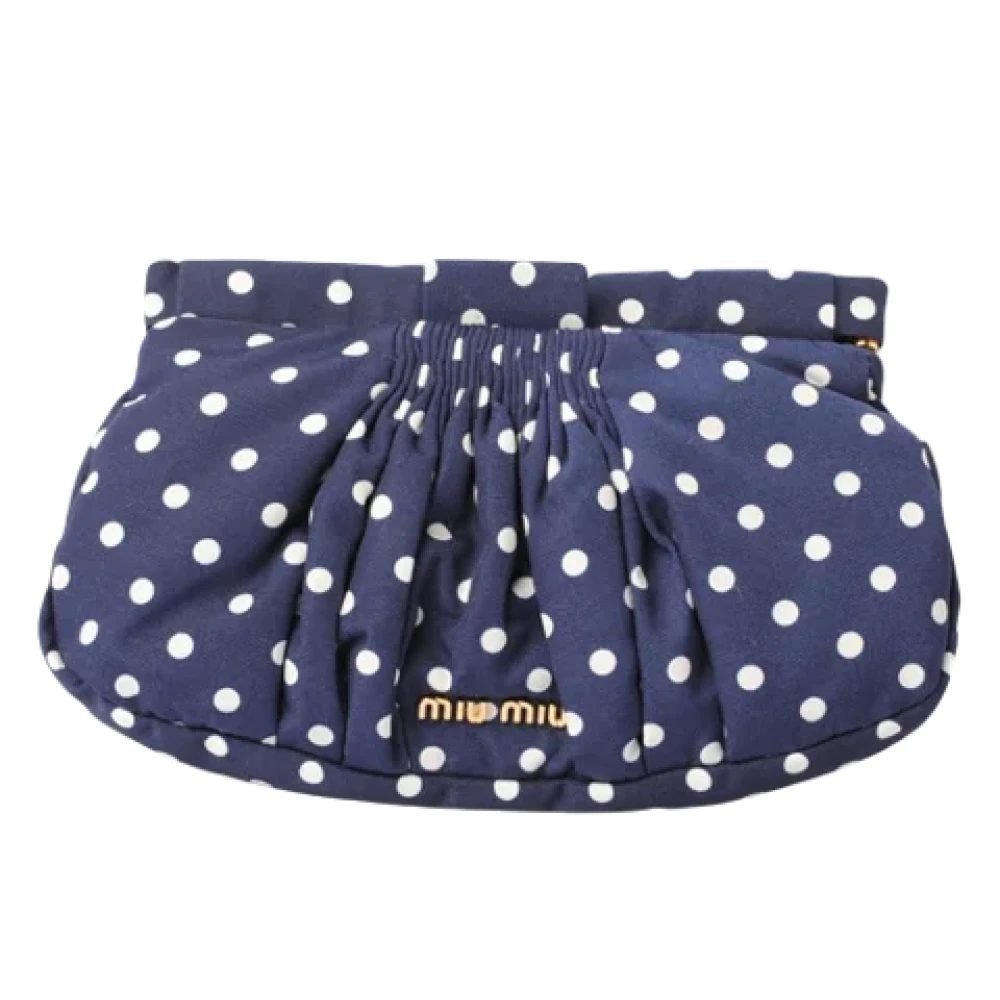 Miu Pre-owned Canvas clutches Blue Dames
