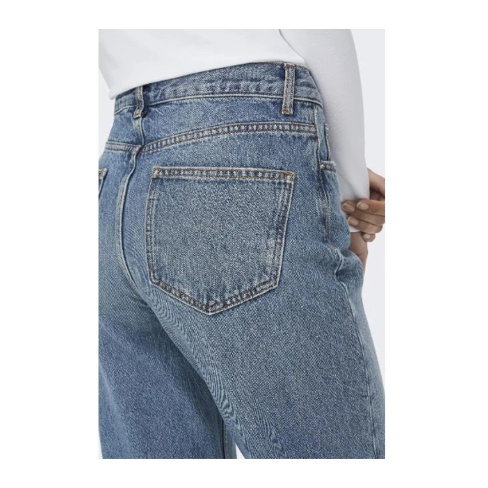 Only Baggy Katoenmix Jeans Collectie Blue Dames