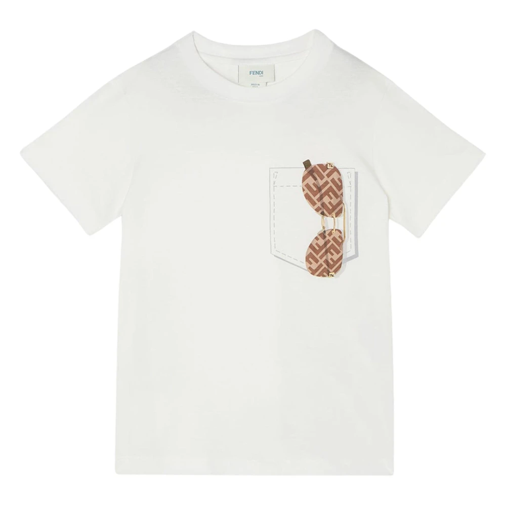 Fendi Men's White Sunglasses T-Shirt