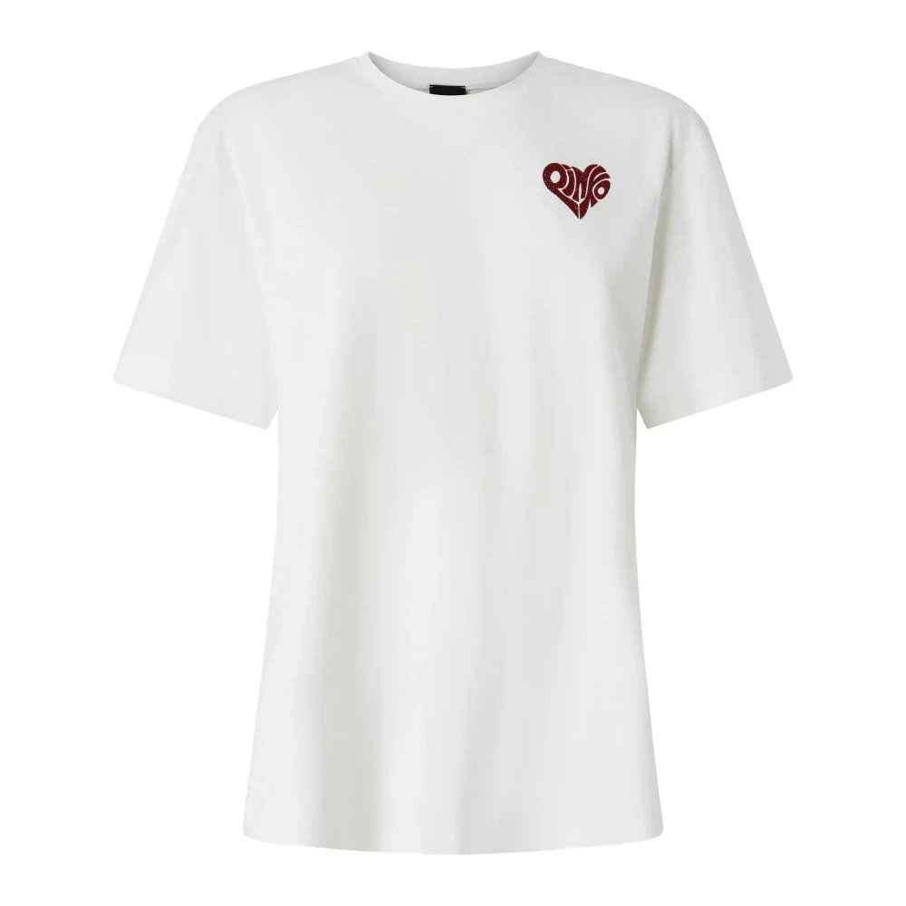Pinko Women's White T-Shirts, S, Strepitoso T-Shirt Jersey