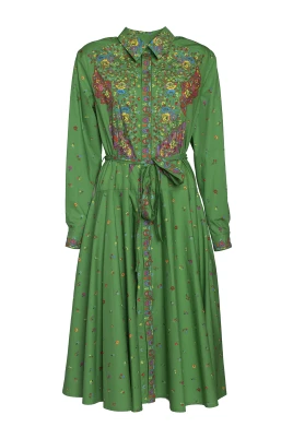 Printed Midi Shirting Dress