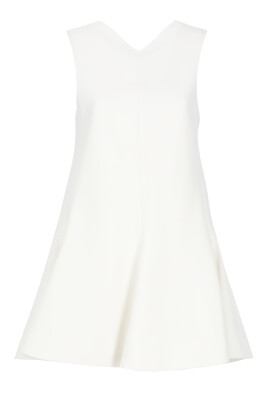 robe-blanche-sans-manches-col-en-v