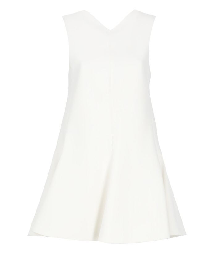 robe-blanche-sans-manches-col-en-v