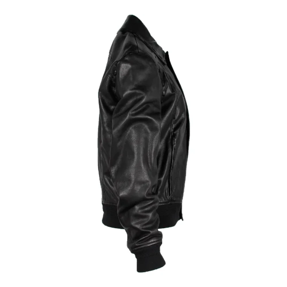Yves Saint Laurent Vintage Pre-owned Leather outerwear Black Dames