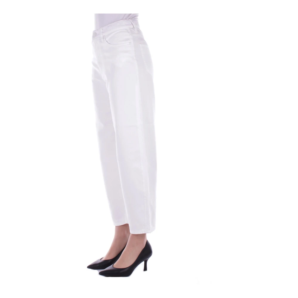 pinko Witte Broek met Rits en Zakken White Dames
