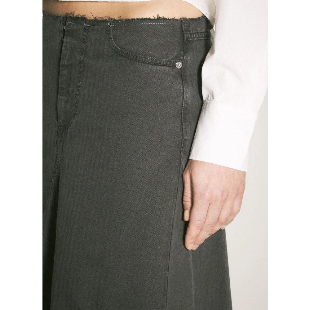 Our Legacy Herringbone Maxi Rok Gray Dames
