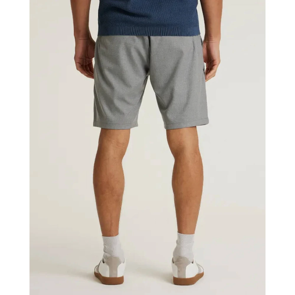 Chasin Stone Washed Denim Shorts Gray Heren