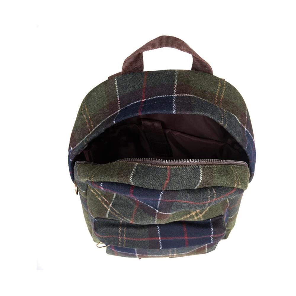 Barbour Rugzak van gewaxt katoen met leren accenten Green Heren