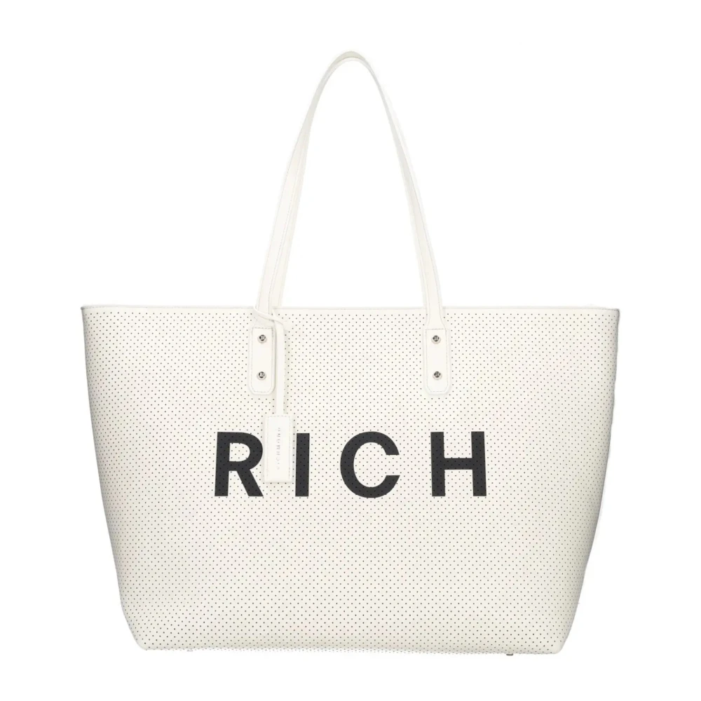 John Richmond Women's White/Black Shopper Bag