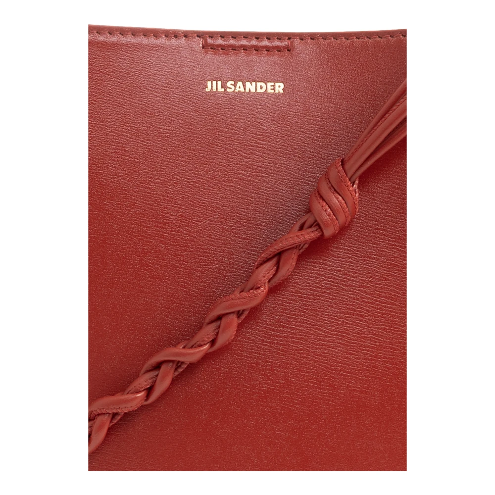 Jil Sander Tangle Kleine schoudertas met logo Red Dames