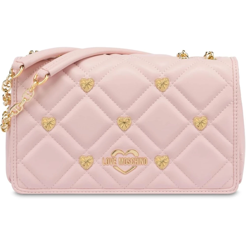 Love Moschino Women's Pink Chic Shoulder Bag With Logo Detail