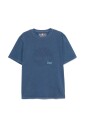 blue-logo-print-crew-neck-t-shirts
