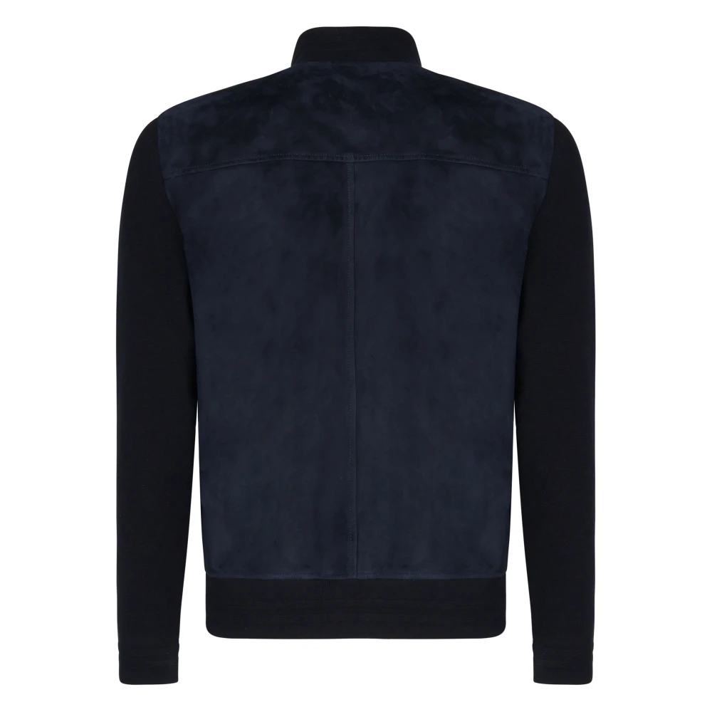 Eleventy Bimaterische Jas voor Mannen Blue Heren