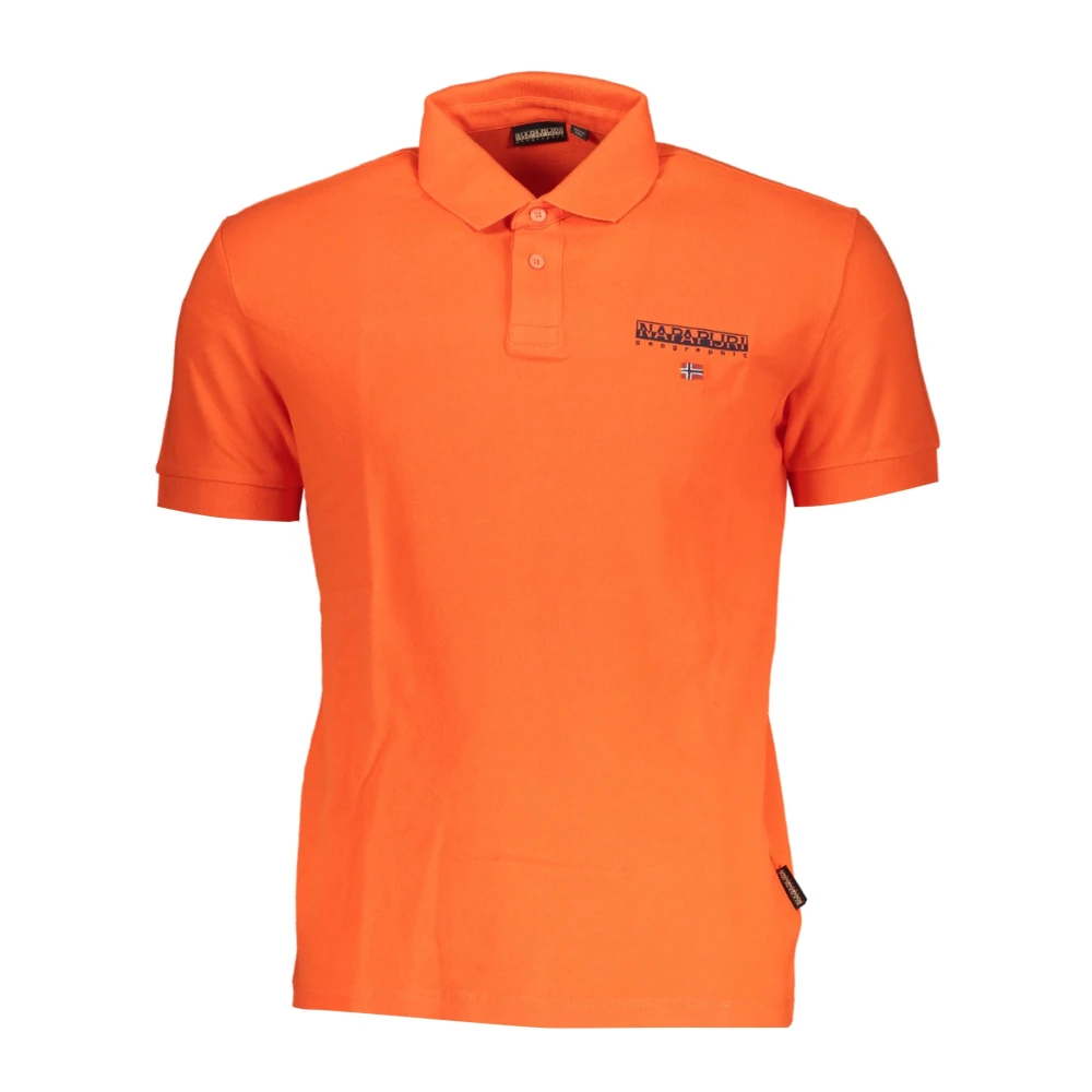 Napapijri Rode Polo Met Korte Mouwen Orange Heren