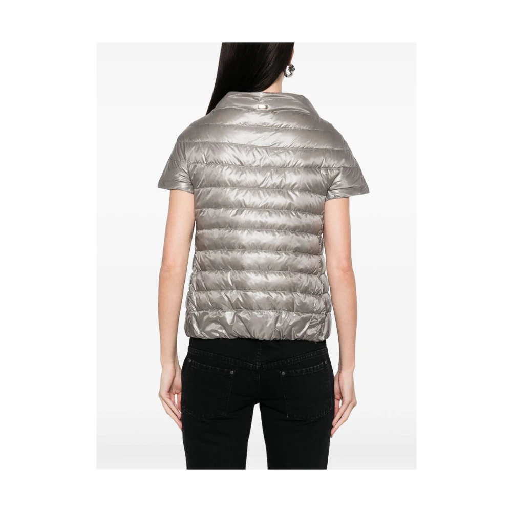Herno Gewatteerde grijze bovenkleding met zakken Gray Dames