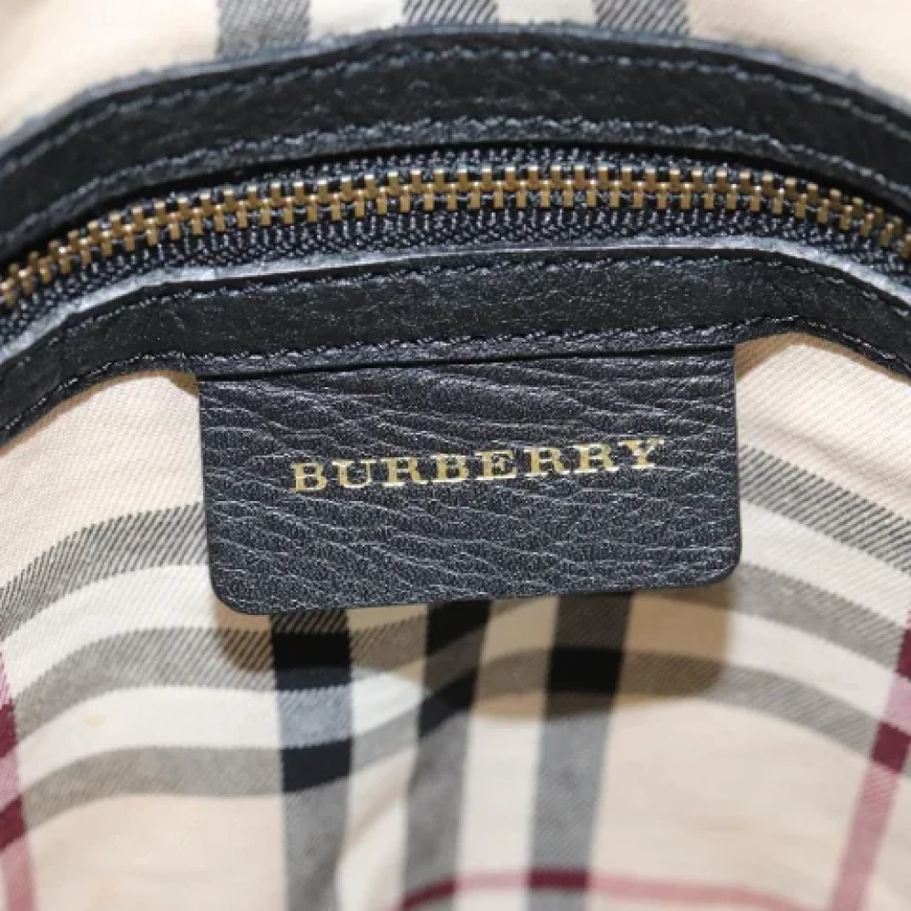 Burberry Vintage Pre-owned Leather shoulder-bags Black Dames