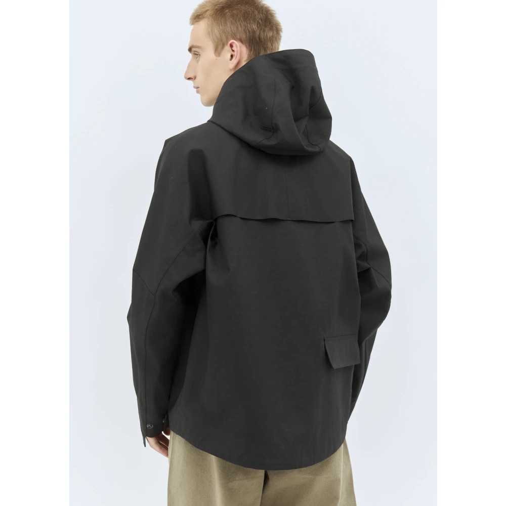 Lemaire Waterafstotende Katoenen Parka Black Heren
