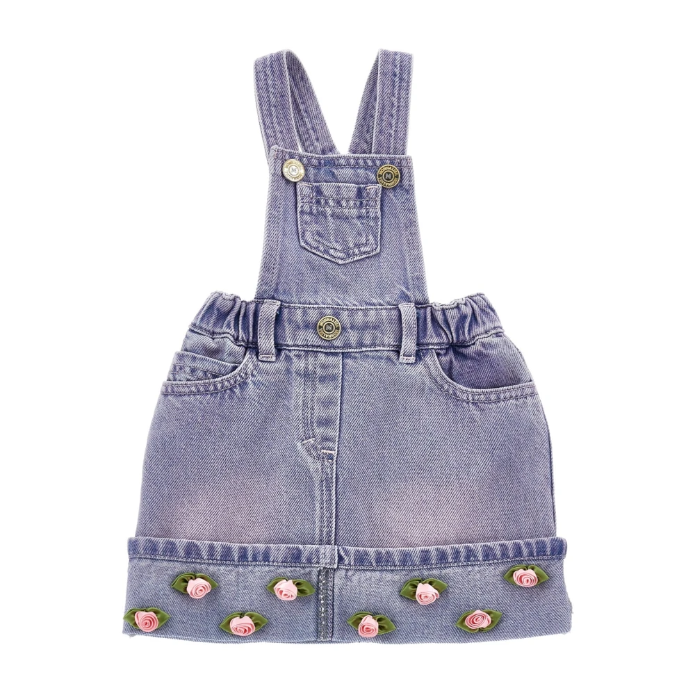 Monnalisa Boys Blue Denim Salopette - Jumpsuits - 12 M - Kids