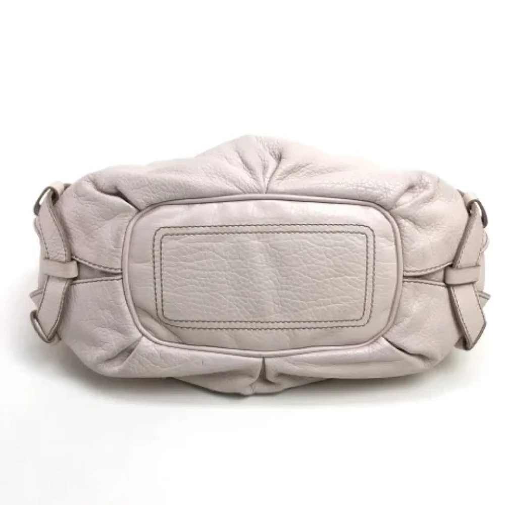 Celine Vintage Pre-owned Leather celine-bags Beige Dames