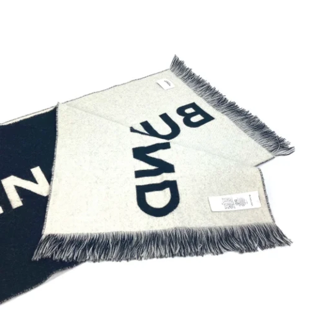 Burberry Vintage Pre-owned Wool scarves Blue Heren