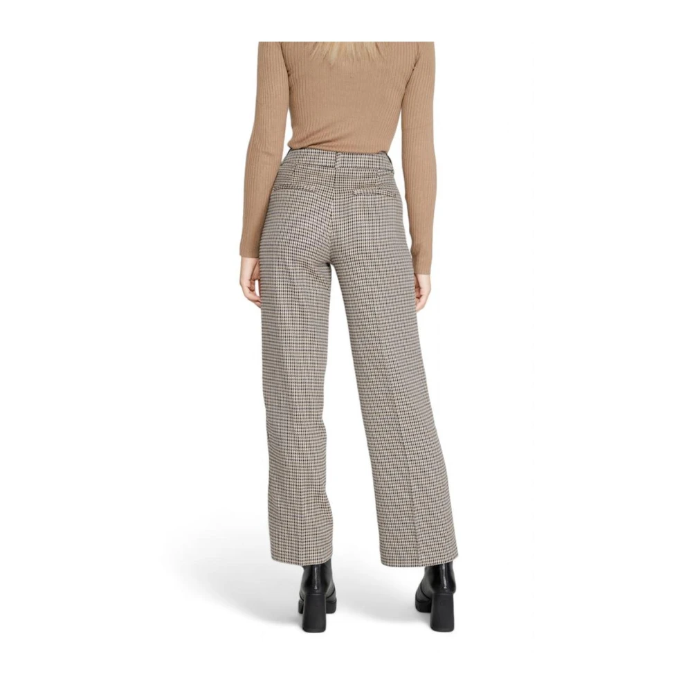Only Beige Tailored Polyester-Blend Broek Gray Dames