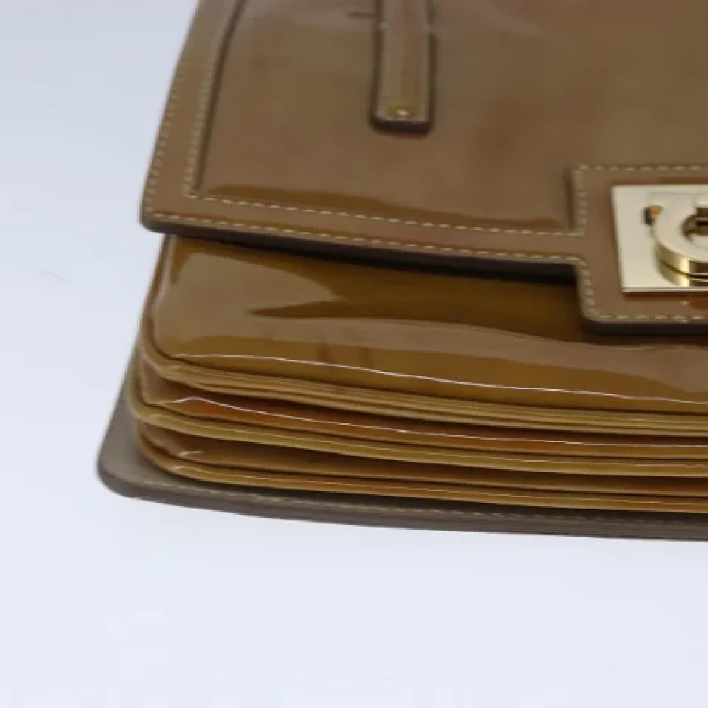 Salvatore Ferragamo Pre-owned Leather shoulder-bags Brown Heren