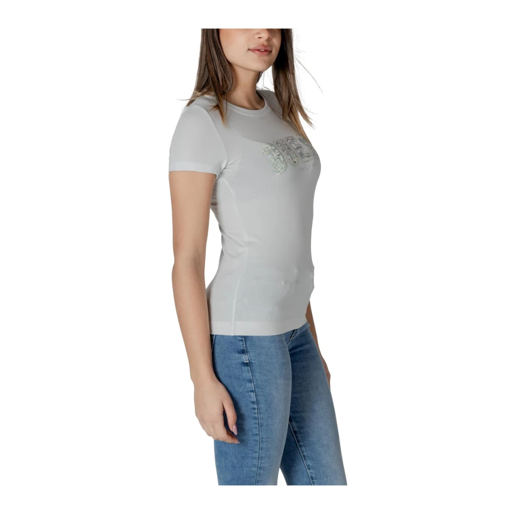 Guess Lichtblauw Katoenmix T-shirt Blue Dames