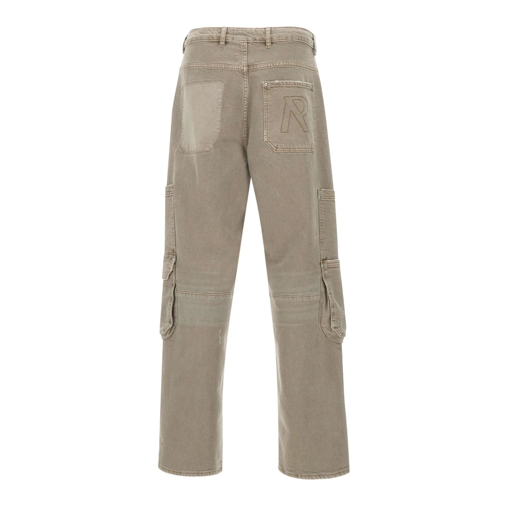 Represent Vintage Grijs Wijde Pijp Jeans Brown Heren