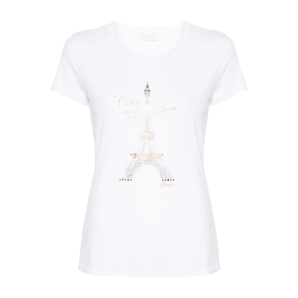 Liu Jo Wit Jersey Logo T-shirt White Dames