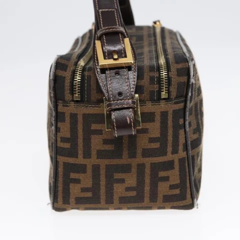 Fendi Vintage Pre-owned Canvas shoulder-bags Brown Dames