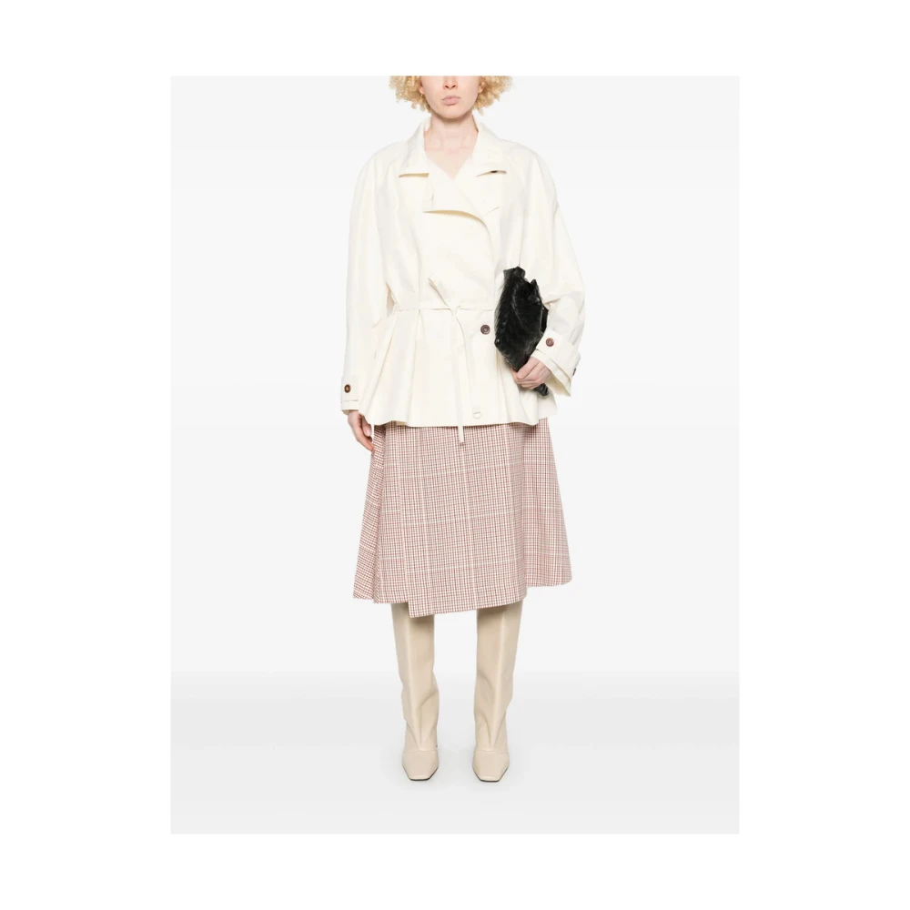 LOW Classic Beige regenkleding met ceintuurmouwen Beige Dames