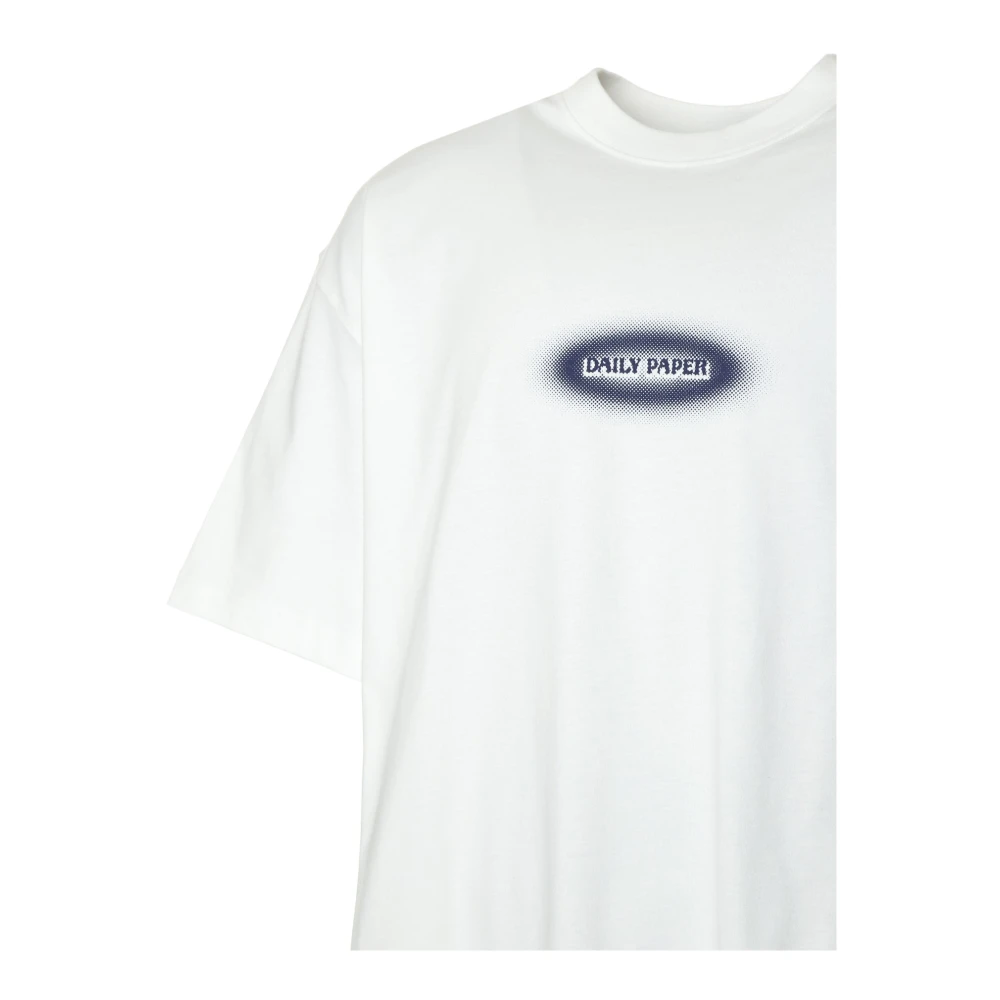 Daily Paper Gestippeld Logo T-shirt Relaxte Pasvorm White Heren