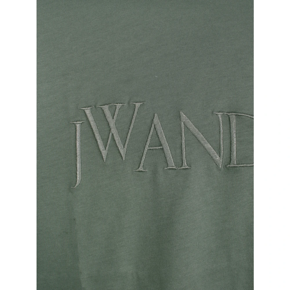 JW Anderson Logo-geborduurd Katoenen T-shirt Green Heren