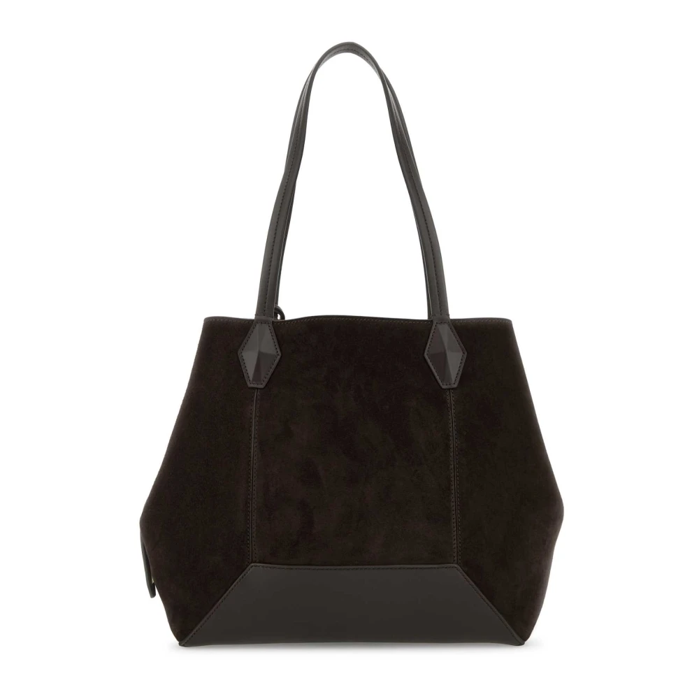 Jimmy Choo Bruine suède Diamond Shopping tas Brown Dames